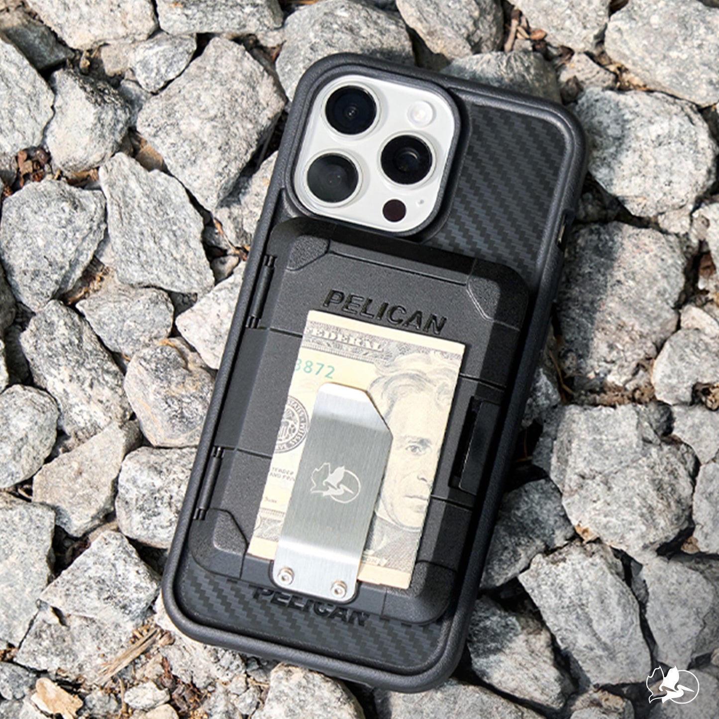 PELICAN MagSafe対応 マネークリップ付きウォレット