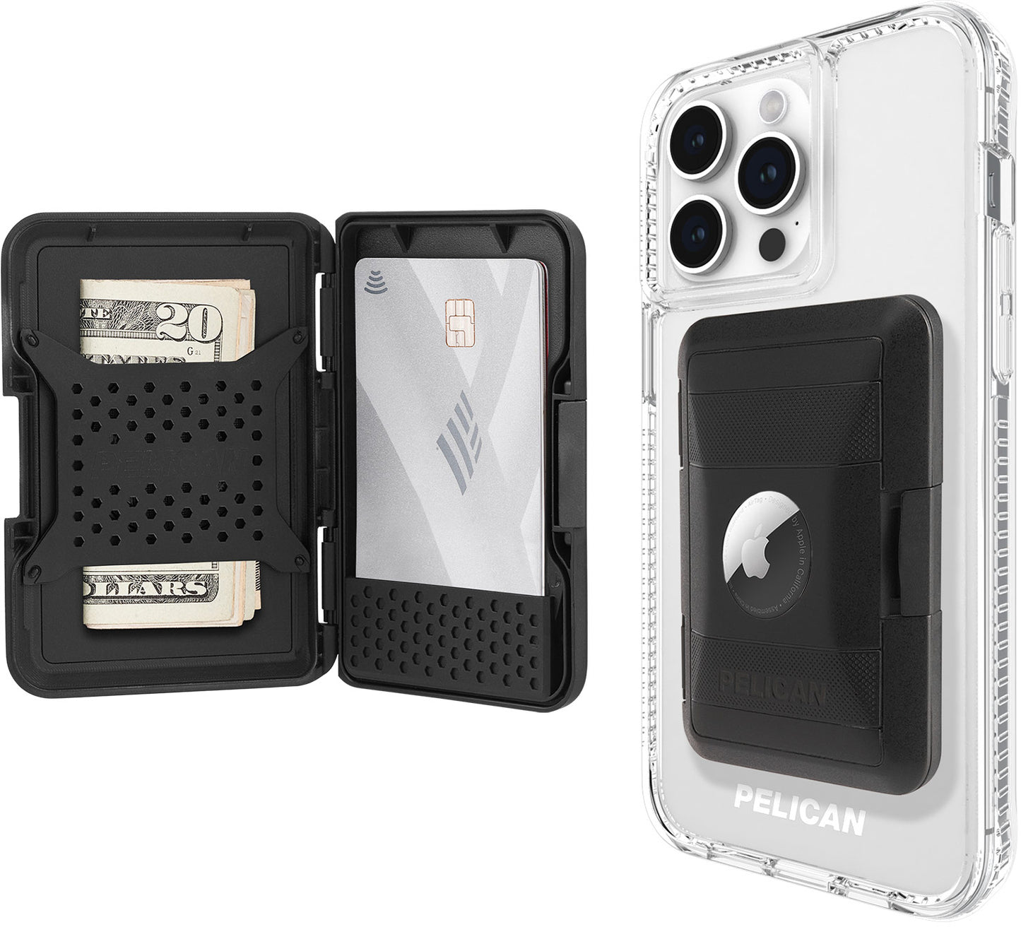 PELICAN PROTECTER MagSafe対応 AirTag収納付き ウォレット