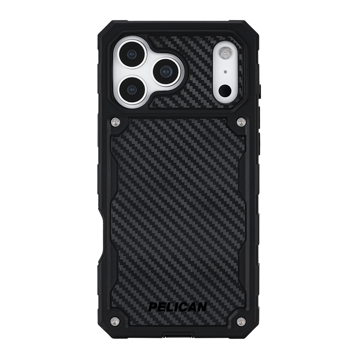 PELICAN SHIELD - Carbon Fiber iPhone17/17 Pro/17 Pro Max用ケース ホルダー兼スタンド付き MagSafe対応 カーボンファイバー調