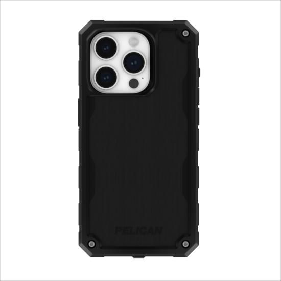 PELICAN SHIELD - Brushed Aluminum (Black)　iPhone15 Pro用ケース　ホルスター付き　MagSafe対応　ブラック
