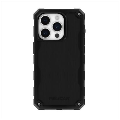 PELICAN SHIELD - Brushed Aluminum (Black)　iPhone15 Pro用ケース　ホルスター付き　MagSafe対応　ブラック
