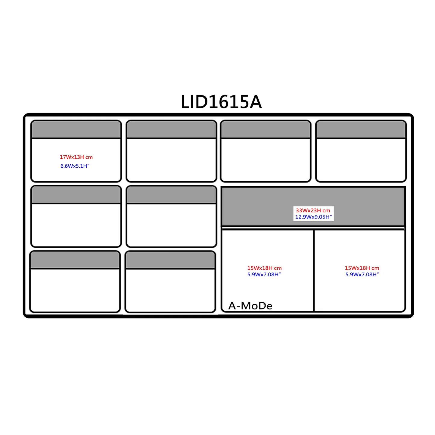蓋オーガナイザー エアケース1615用 LID1615A
