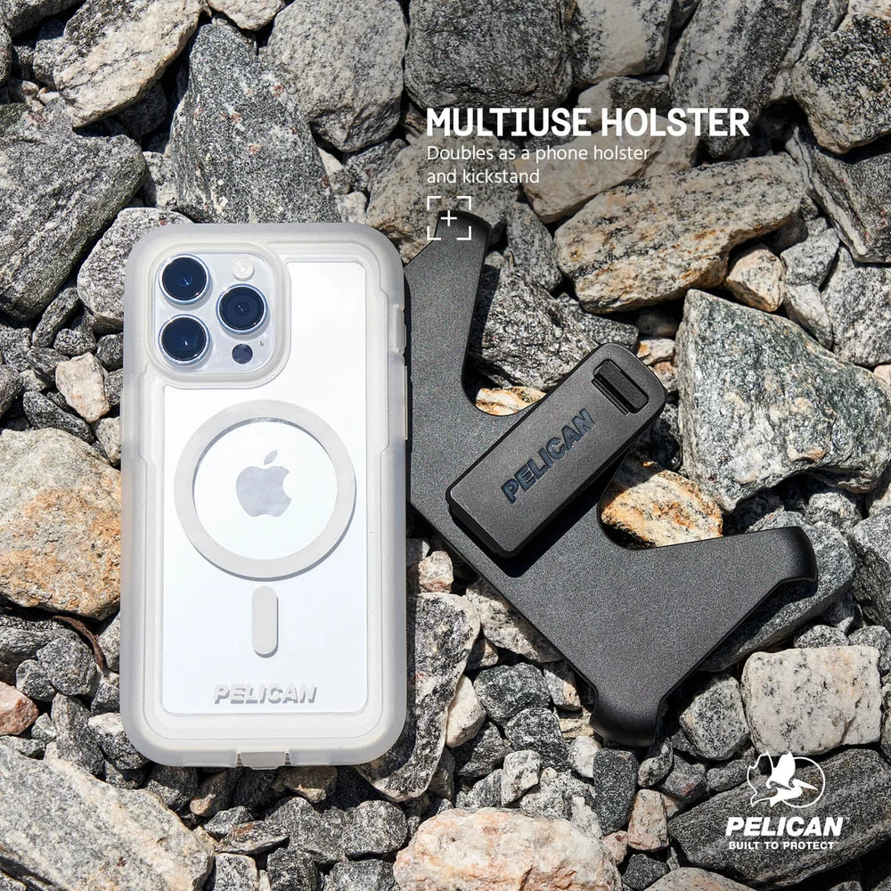 PELICAN VOYAGER - Clear　iPhone15 Pro用ケース　ホルスター付き　MagSafe対応　クリア [PP051500]