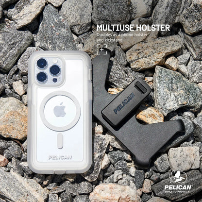 PELICAN VOYAGER - Clear　iPhone15 Pro用ケース　ホルスター付き　MagSafe対応　クリア [PP051500]