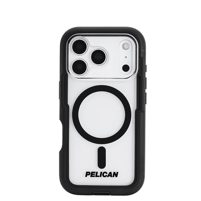 PELICAN VOYAGER - Black/Clear　iPhone17/17 Pro/17 Pro Max用ケース　ホルダー兼スタンド付き　MagSafe対応　ブラック/クリア