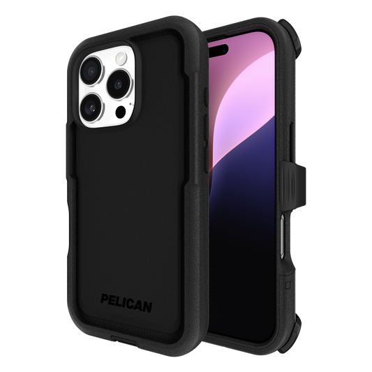 PELICAN VOYAGER - Black iPhone16 Pro用ケース　ホルダー兼スタンド付き　MagSafe対応　ブラック [PP055050]