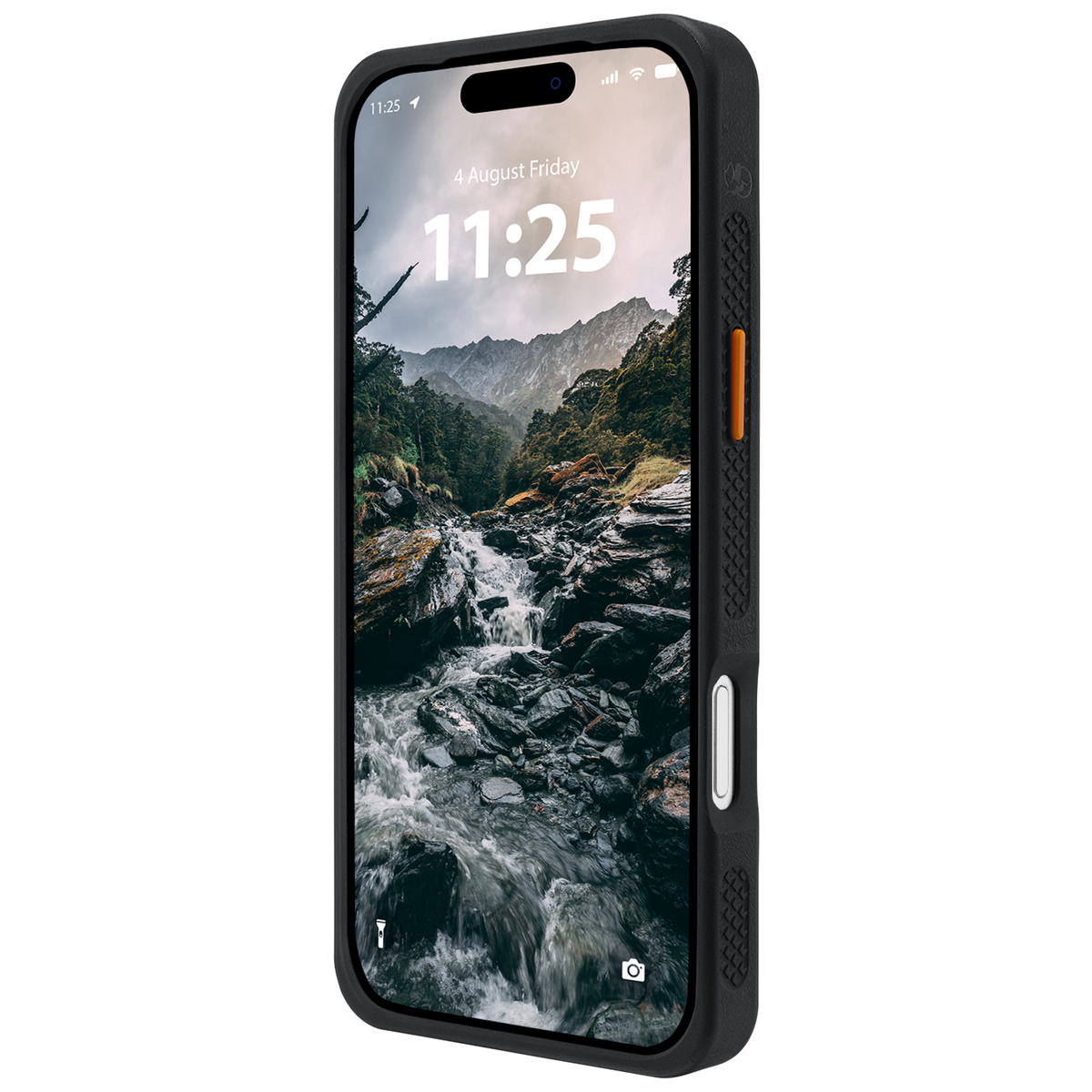 PELICAN VAULT - Black Rip Stop iPhone18 Pro/17 Pro用ケース　MagSafe対応　ブラックリップストップ　360°回転スタンド付き　[PP061080]