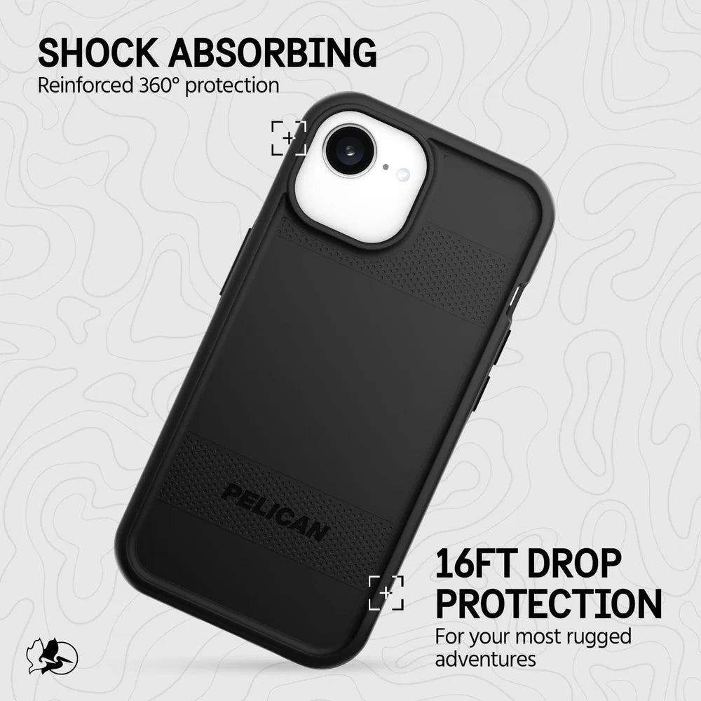 PELICAN PROTECTOR - Black　iPhone17e/16e/15/14/13用ケース　MagSafe対応　ブラック [PP056578]