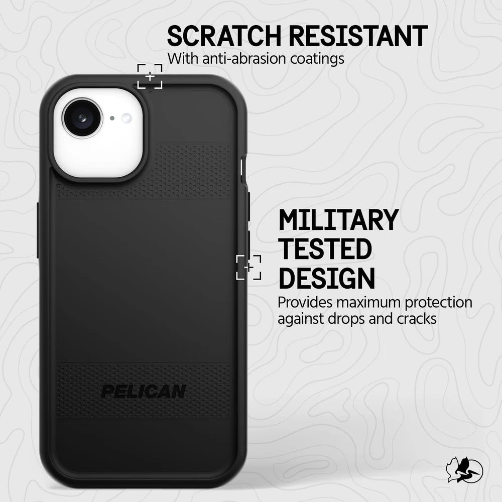 PELICAN PROTECTOR - Black　iPhone17e/16e/15/14/13用ケース　MagSafe対応　ブラック [PP056578]