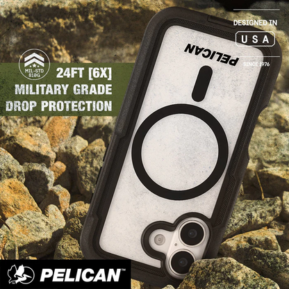 PELICAN VOYAGER iPhone17用 ケース MagSafe対応 ブラック/クリア [PP057858]