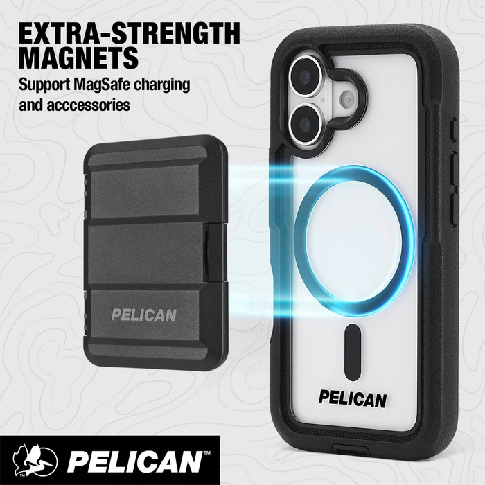 PELICAN VOYAGER iPhone17用 ケース MagSafe対応 ブラック/クリア [PP057858]