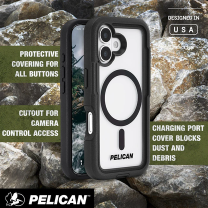PELICAN VOYAGER iPhone17用 ケース MagSafe対応 ブラック/クリア [PP057858]