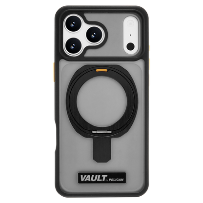 PELICAN VAULT - Smoke iPhone18 Pro/17 Pro/18 Pro Max/17 Pro Max用ケース　MagSafe対応　スモーク　360°回転スタンド付き