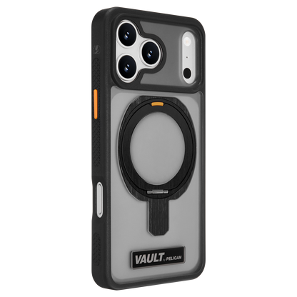 PELICAN VAULT - Smoke iPhone18 Pro/17 Pro/18 Pro Max/17 Pro Max用ケース　MagSafe対応　スモーク　360°回転スタンド付き
