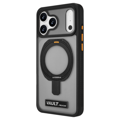 PELICAN VAULT - Smoke iPhone18 Pro/17 Pro/18 Pro Max/17 Pro Max用ケース　MagSafe対応　スモーク　360°回転スタンド付き